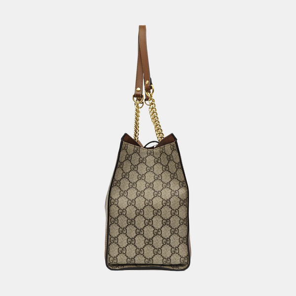 Padlock Medium Monogram Coated Canvas Beige