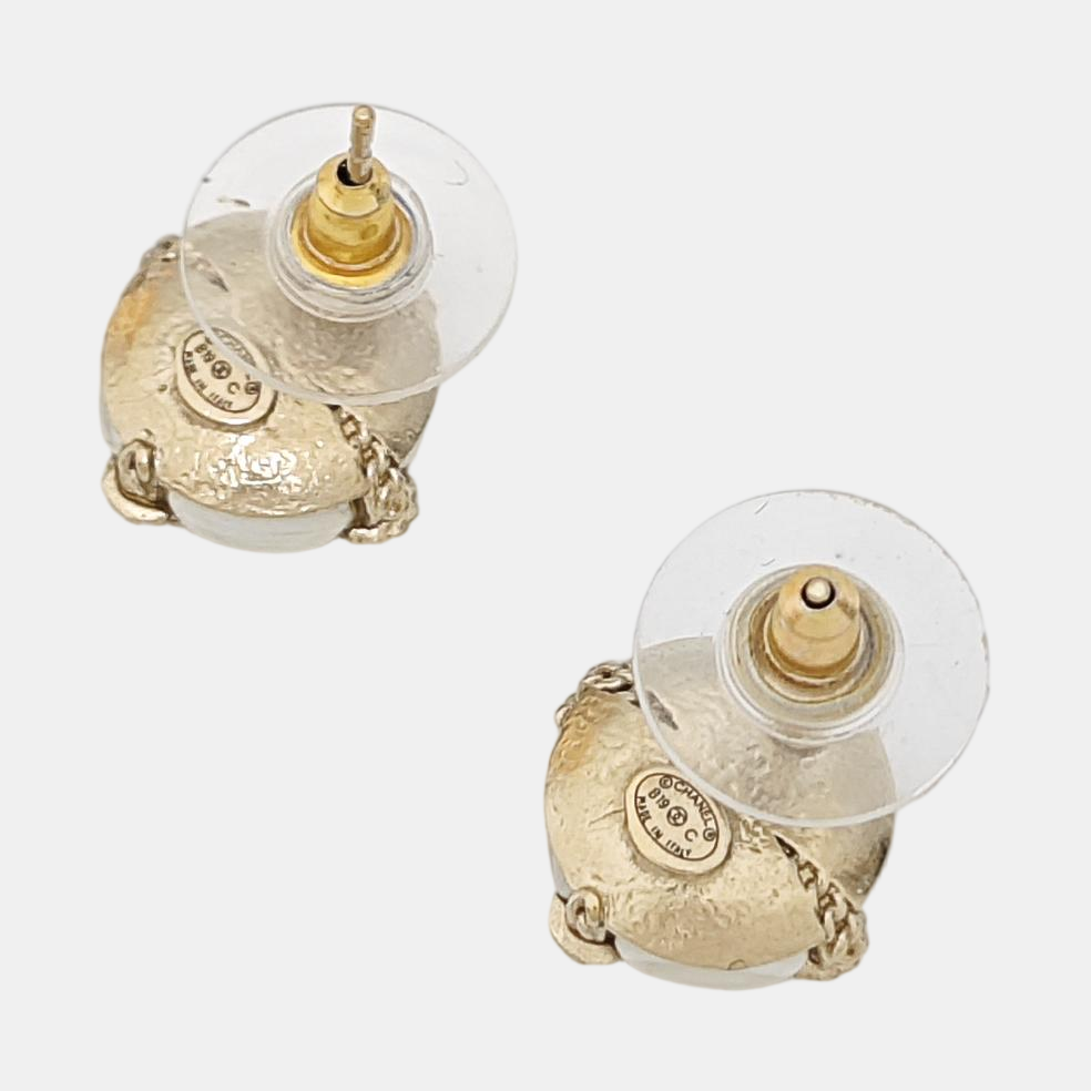 Metal Gold Stud Earrings
