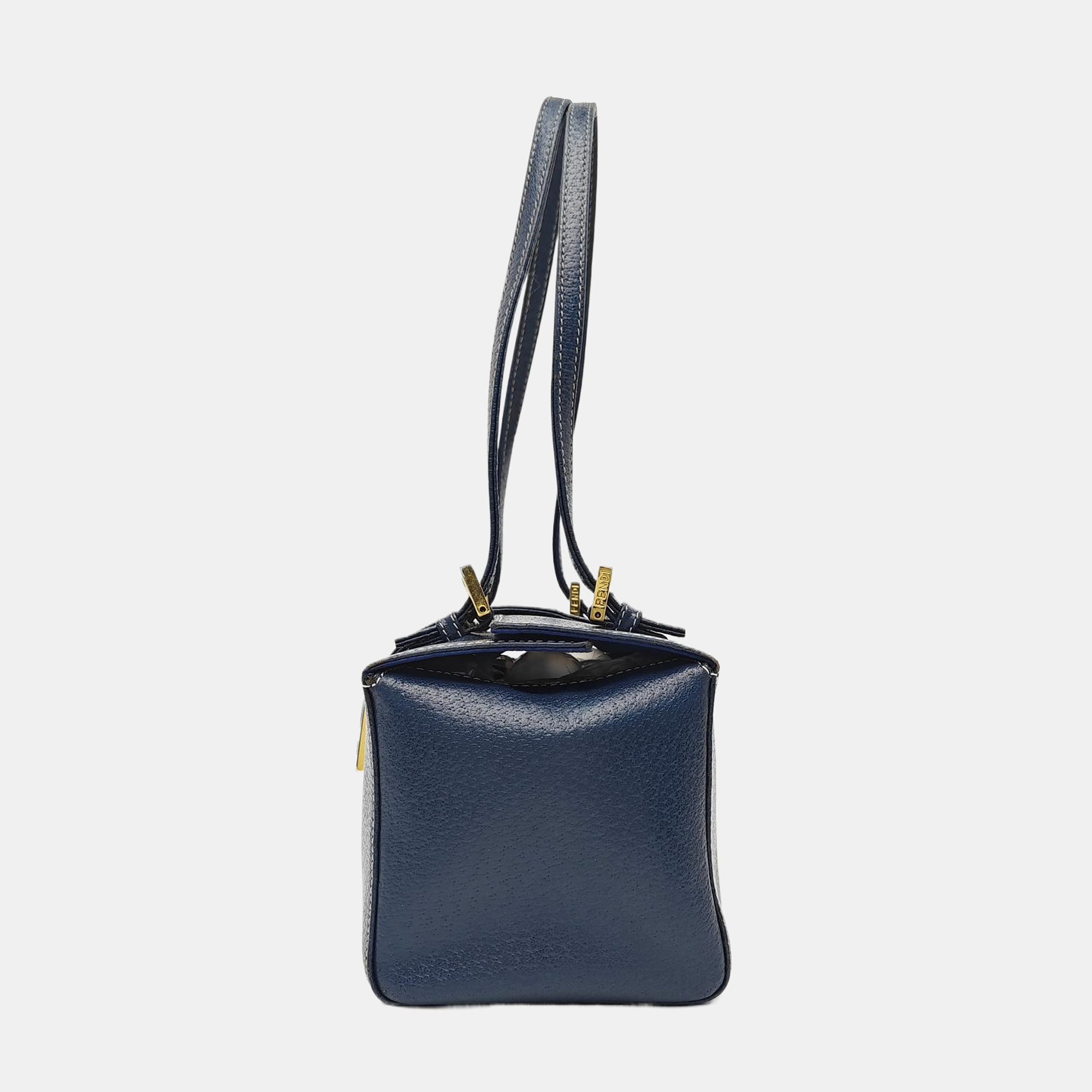 Calfskin Top Handle Bag Blue