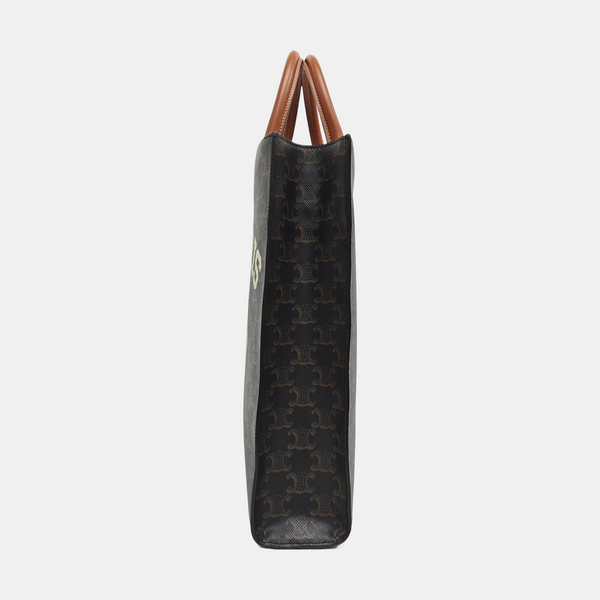 CABAS CELINE Small Coated Canvas Brown