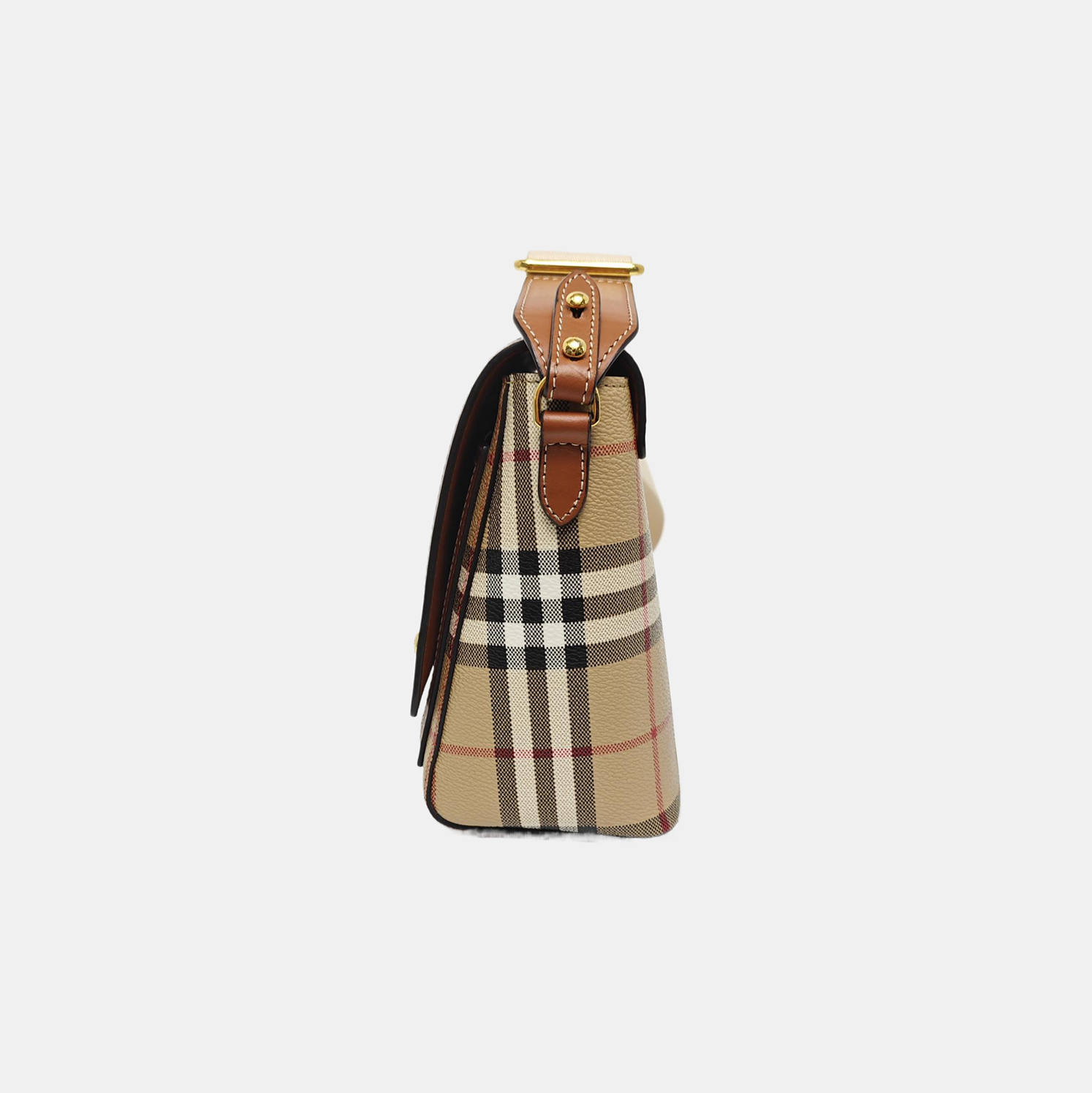 Coated Canvas Crossbody Bag Beige