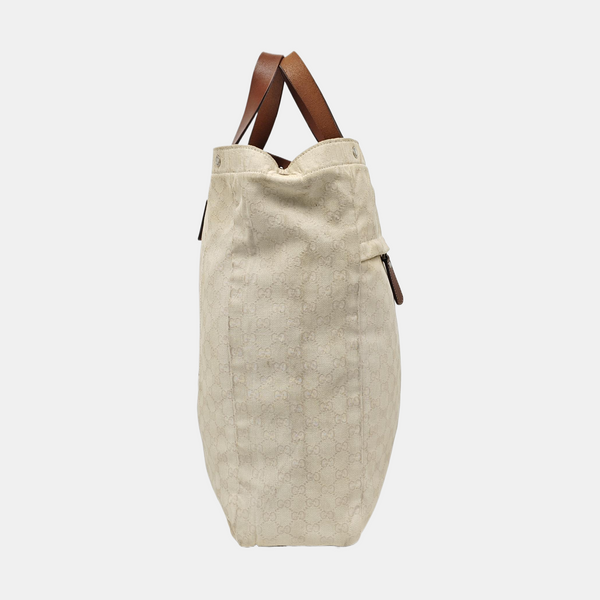Monogram Canvas Shoulder Bag White