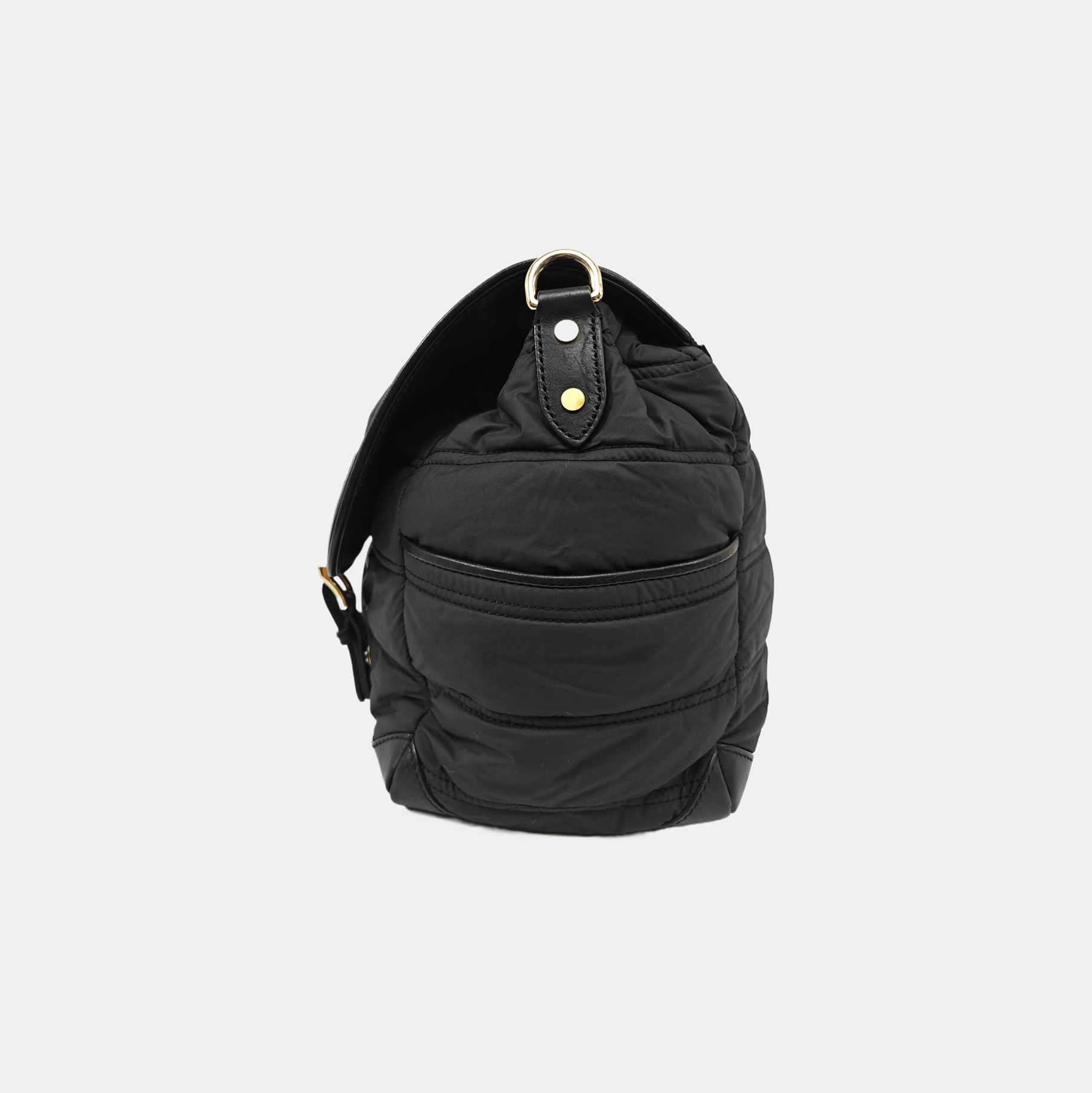 Nylon Shoulder Bag Black