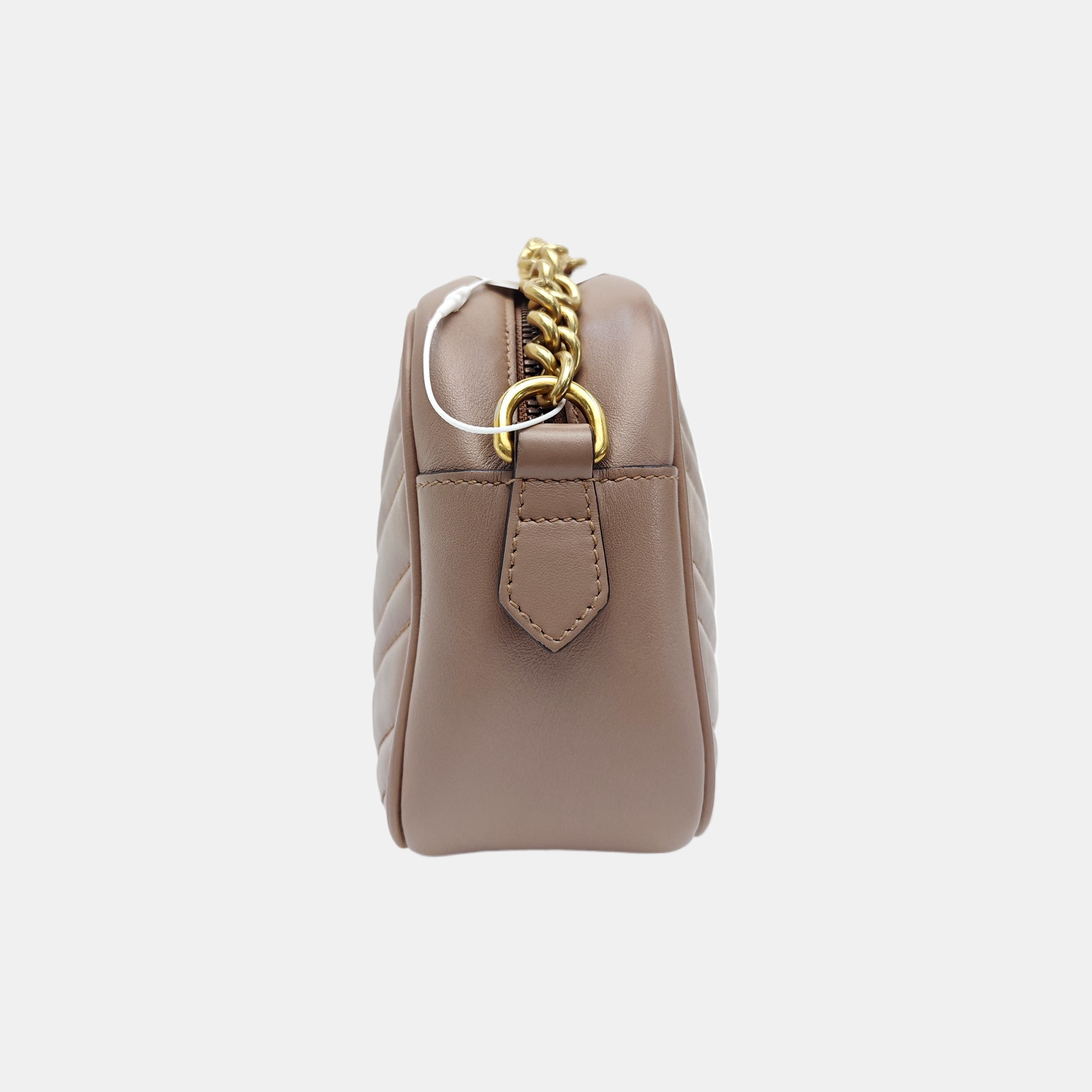 GG Marmont Small Quilted Calfskin Beige