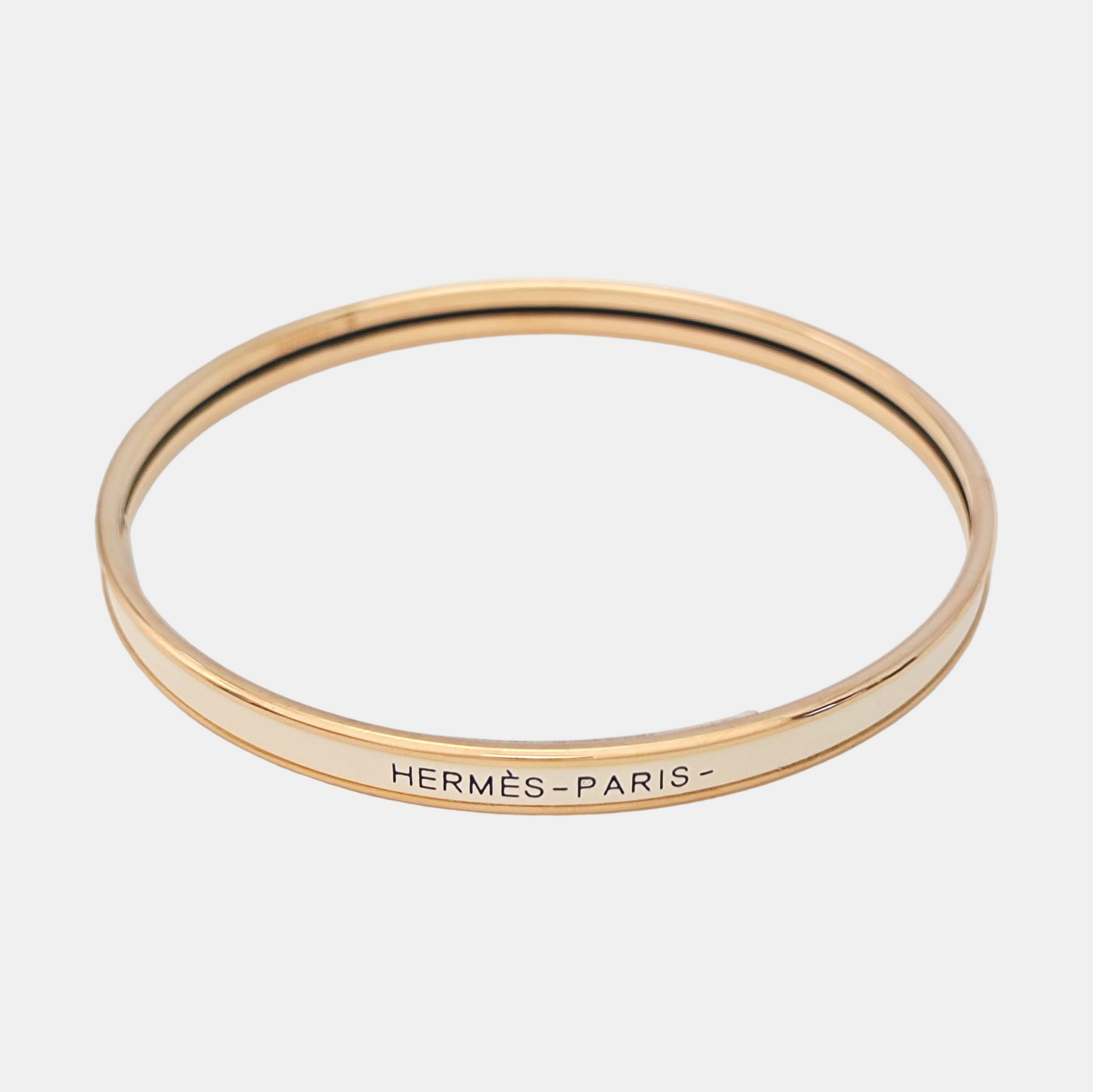 Email Metal White Bangle