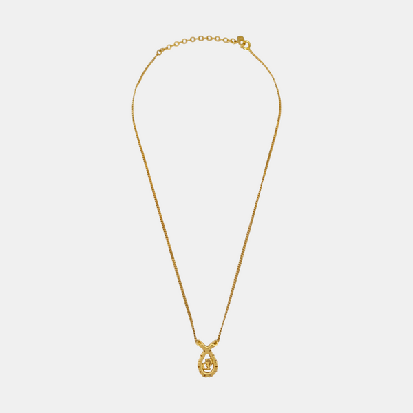 Petit CD Metal Gold Necklace