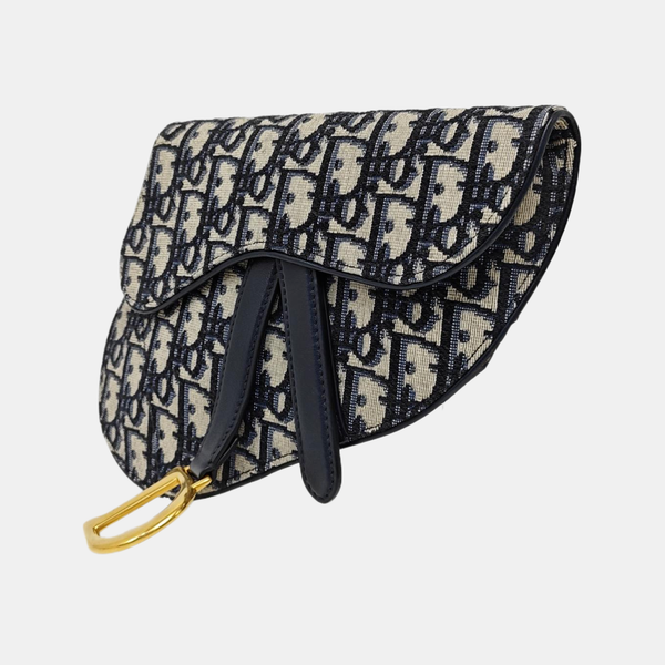 Saddle Mini Oblique Canvas Blue