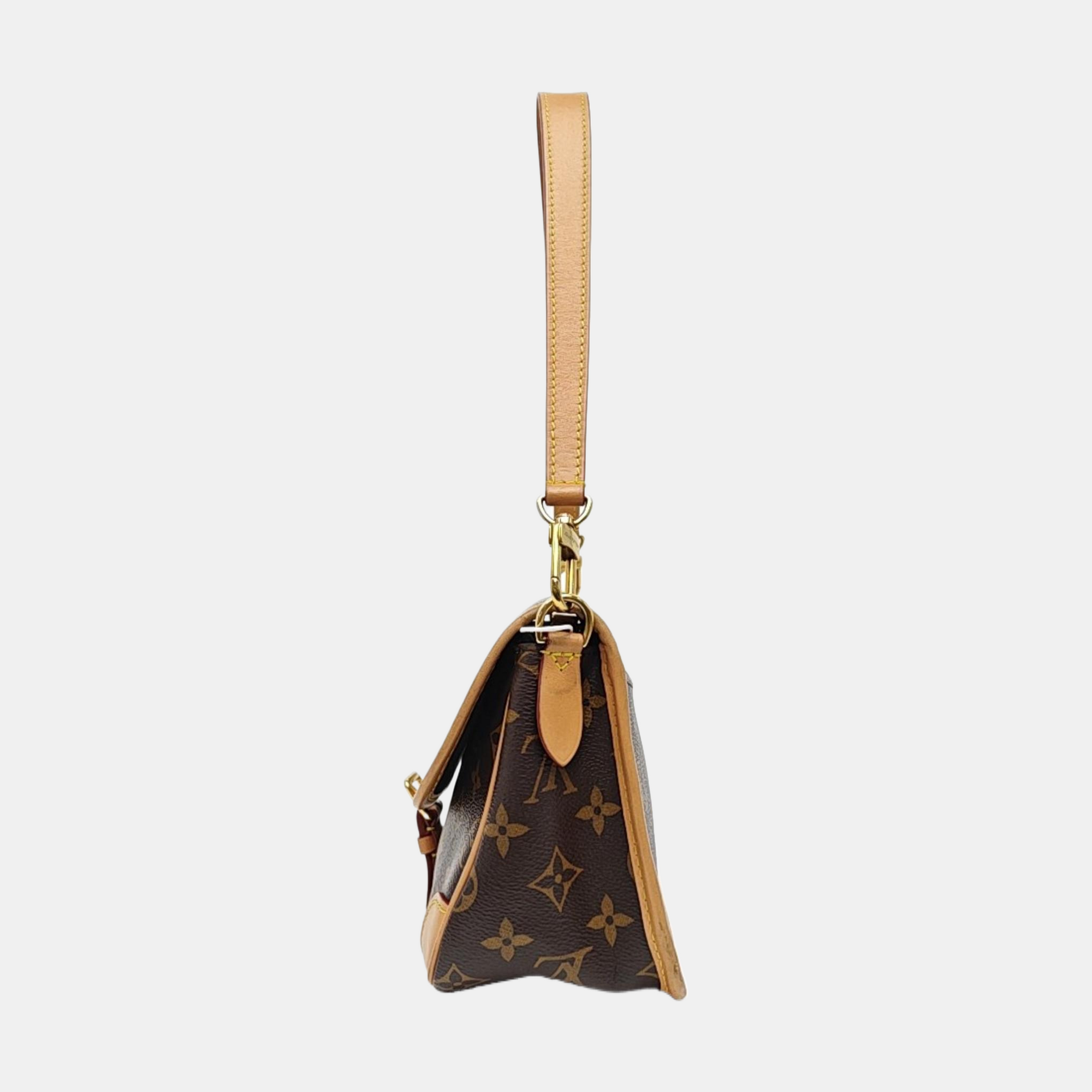 DIANE Monogram Coated Canvas Brown