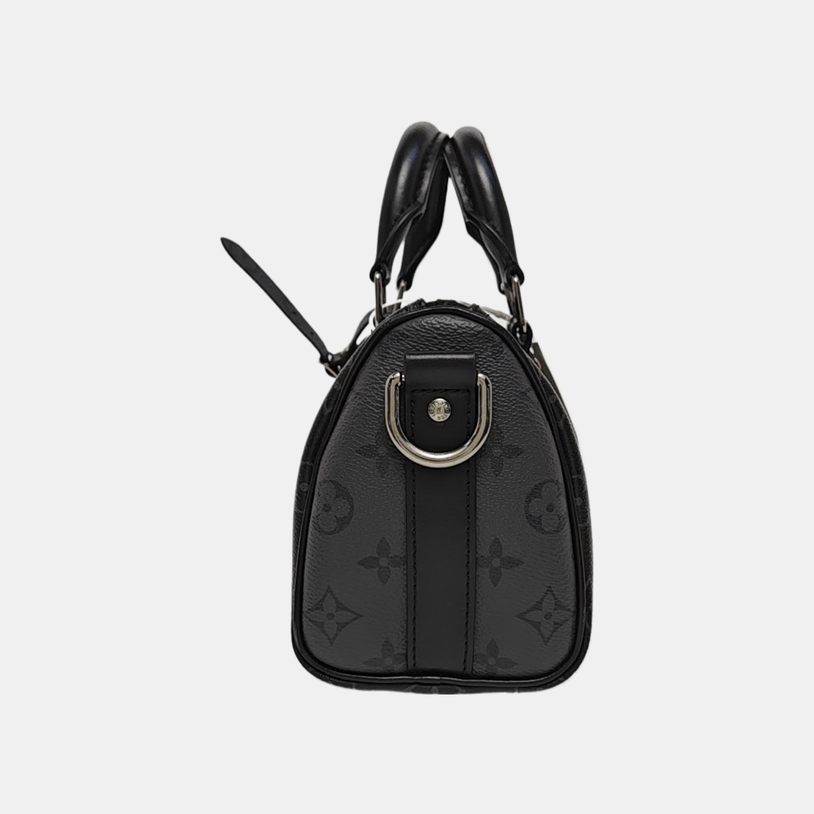 KEEPALL 25 Monogram Coated Canvas Black