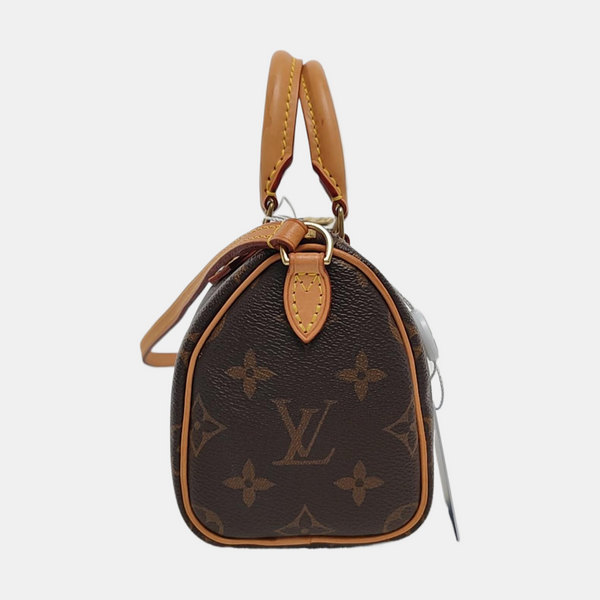 SPEEDY Nano Monogram Coated Canvas Brown