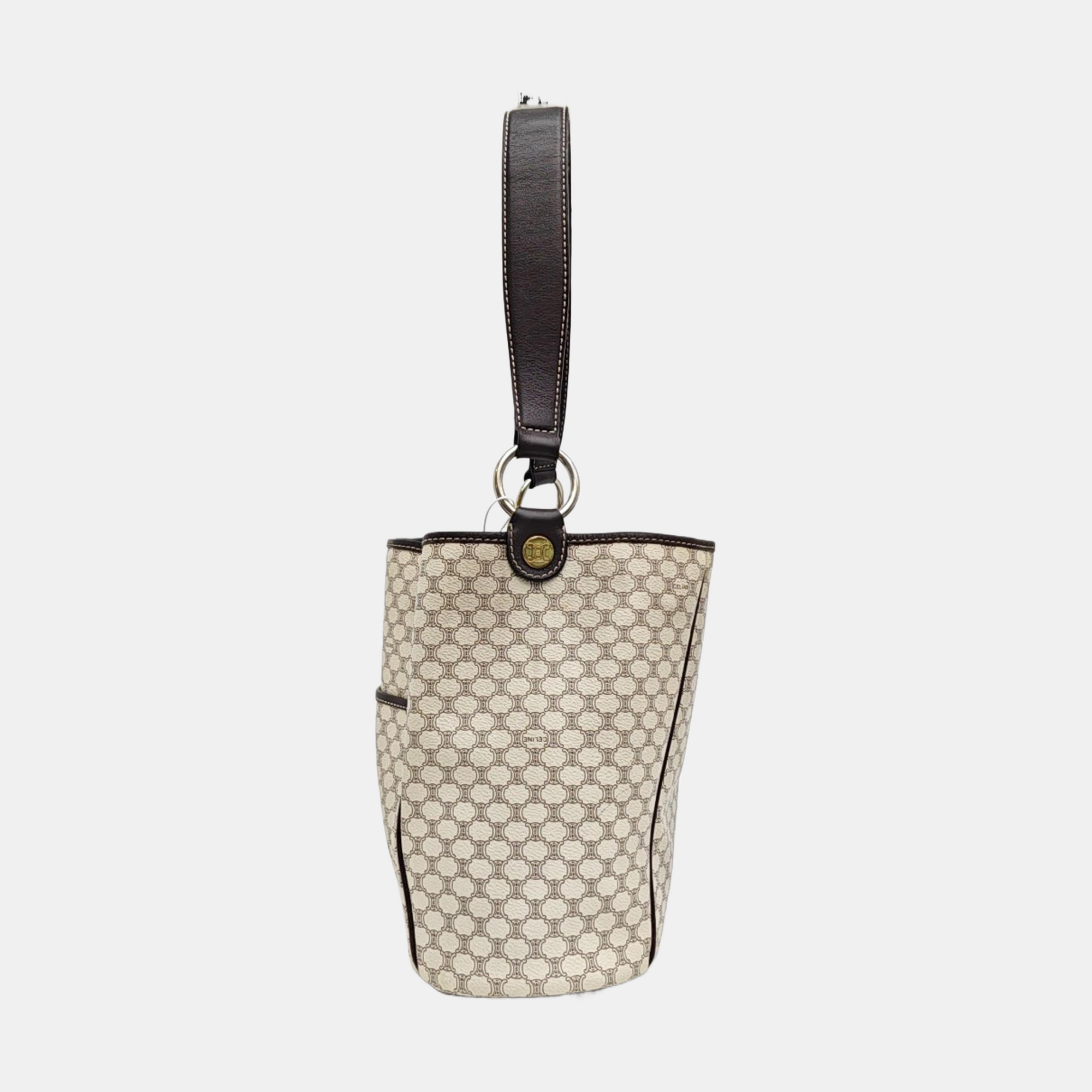 Coated Canvas Tote Bag Beige