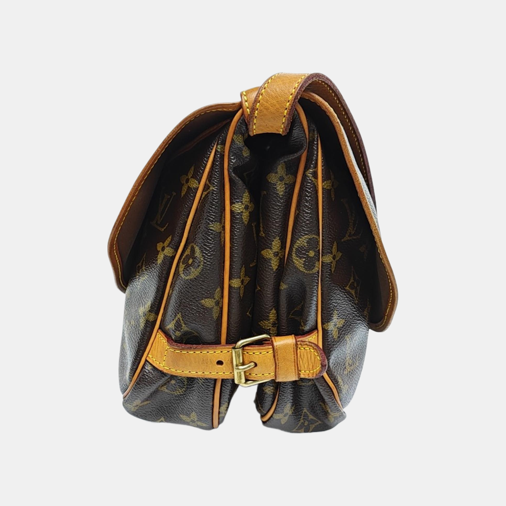 SAUMUR 30 Monogram Coated Canvas Brown