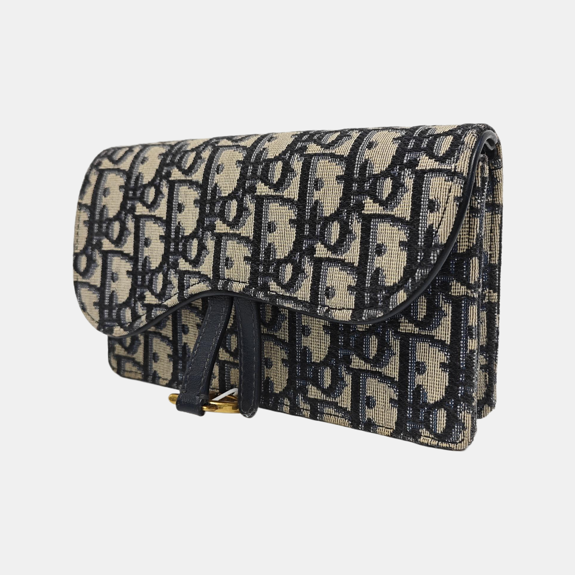 Saddle Mini Oblique Canvas Blue