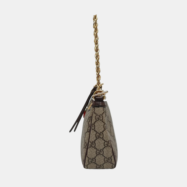 Ophidia Small Monogram Coated Canvas Beige