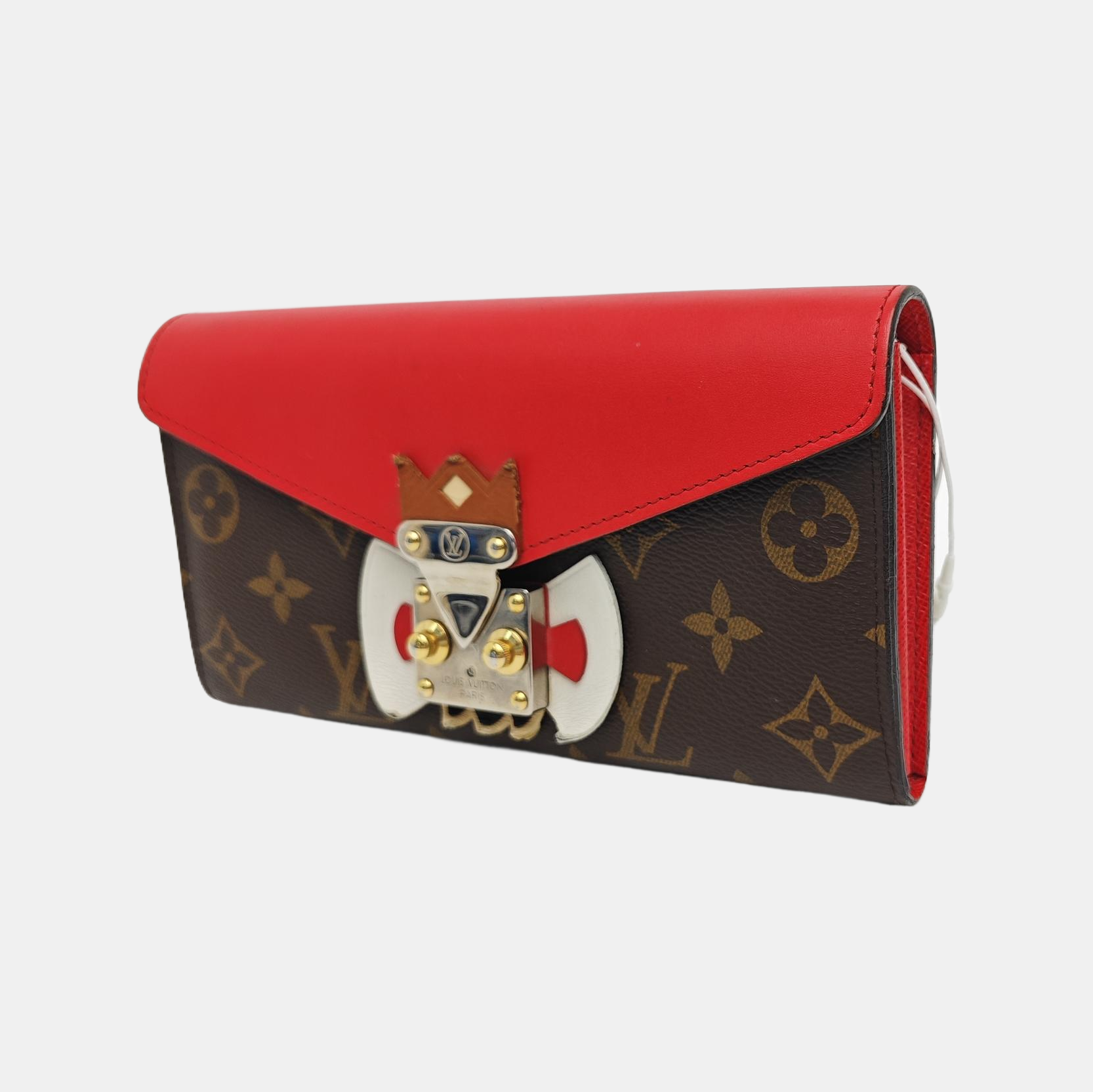 SARAH Monogram Coated Canvas Brown Wallet