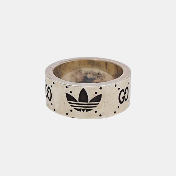 Adidas X Gucci 925 Sterling Silver Ring EU 58