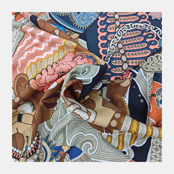 Mulberry Silk Silk Scarf Multicolor