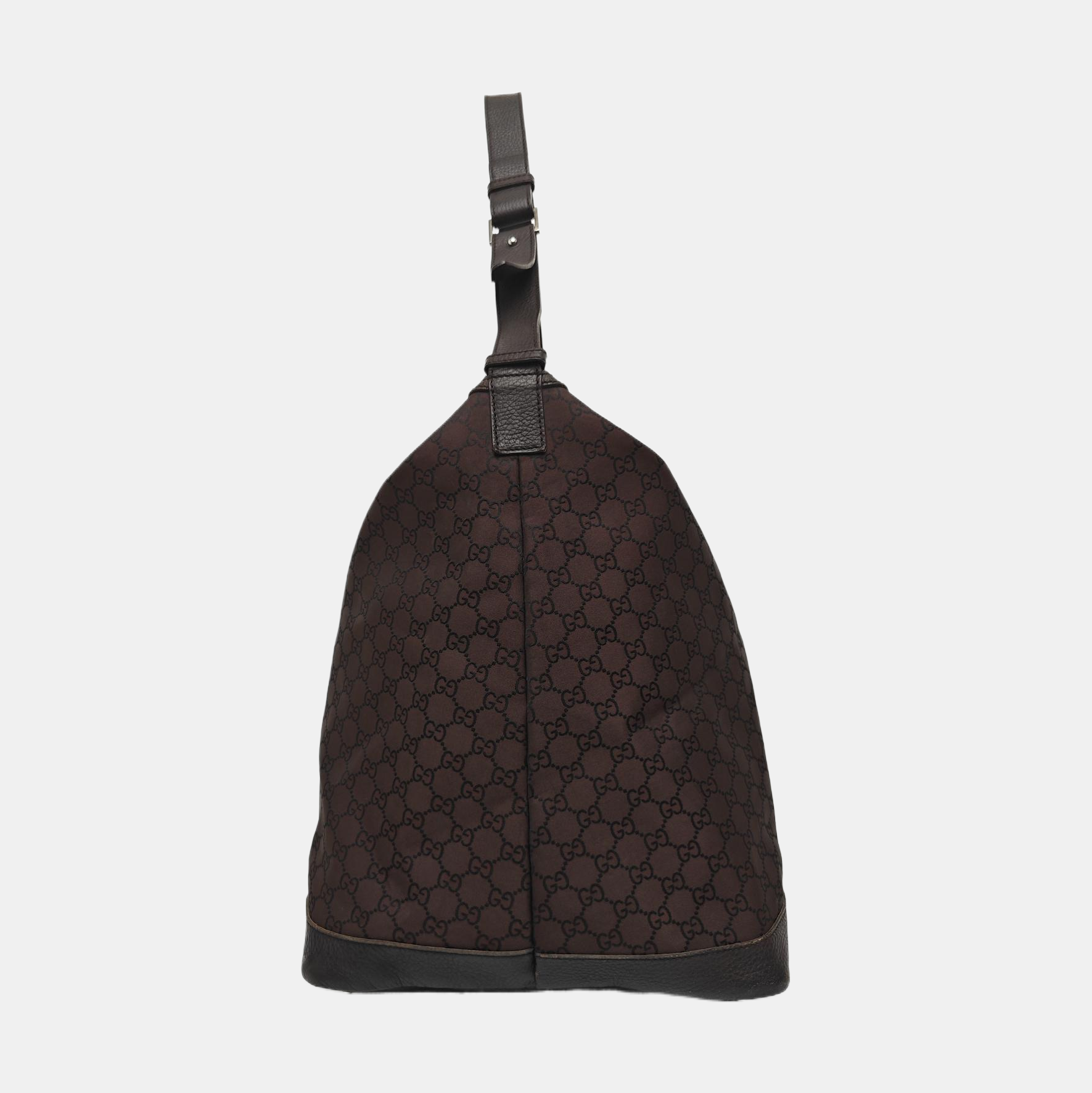 Monogram Nylon Shoulder Bag Brown