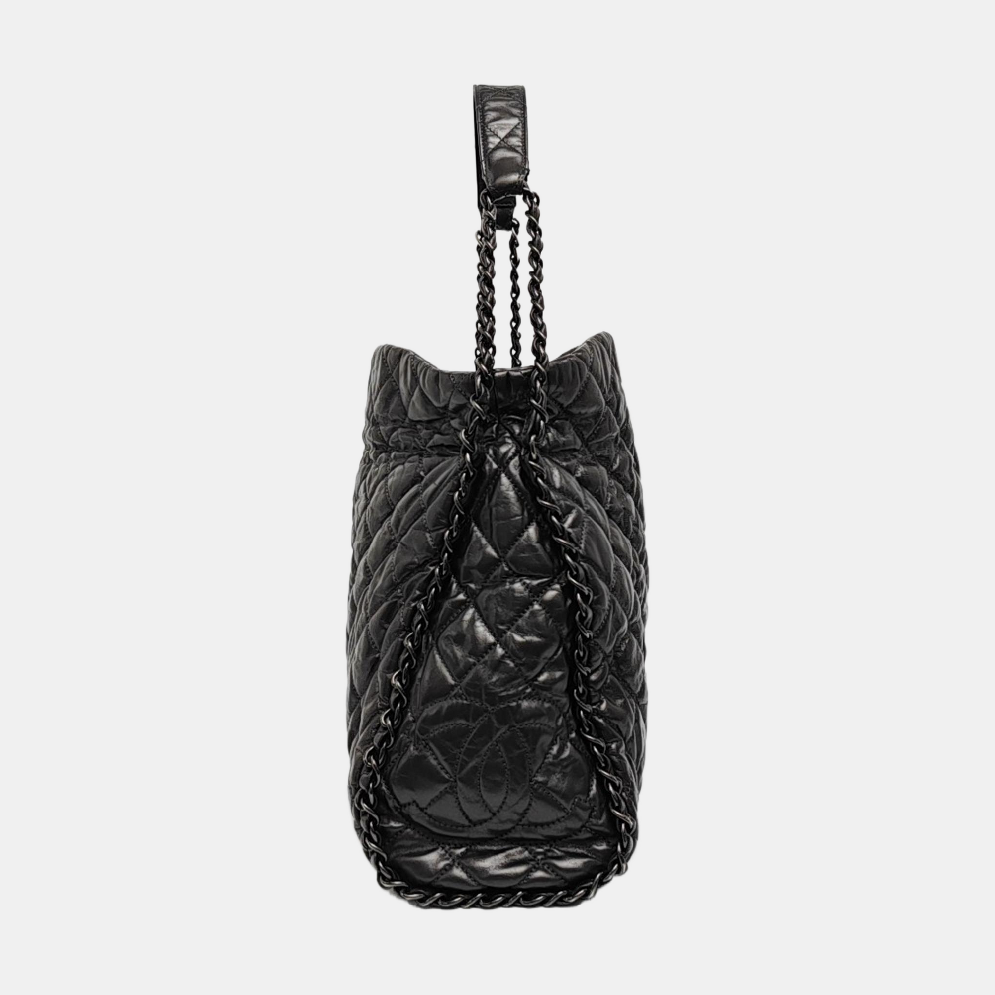 CHAIN ME Quilted Calfskin Gray
