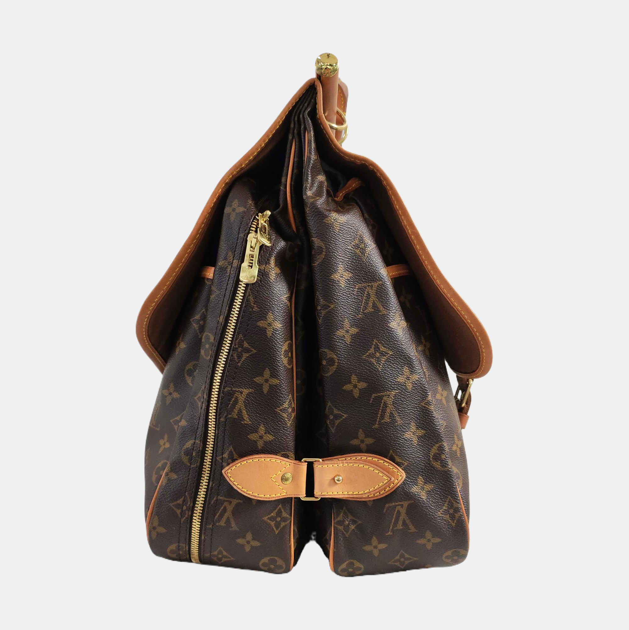 HUNTING Monogram Coated Canvas Brown