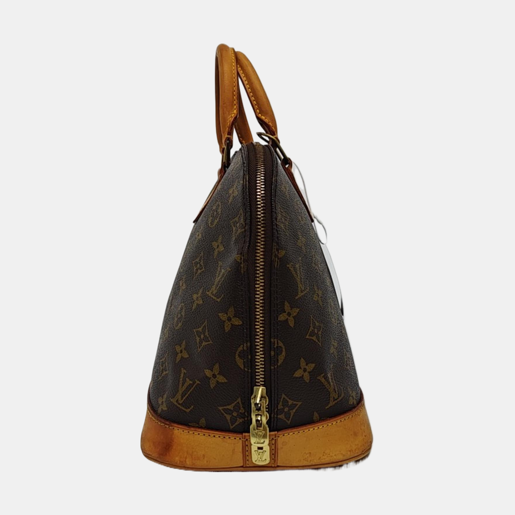ALMA PM Monogram Coated Canvas Brown