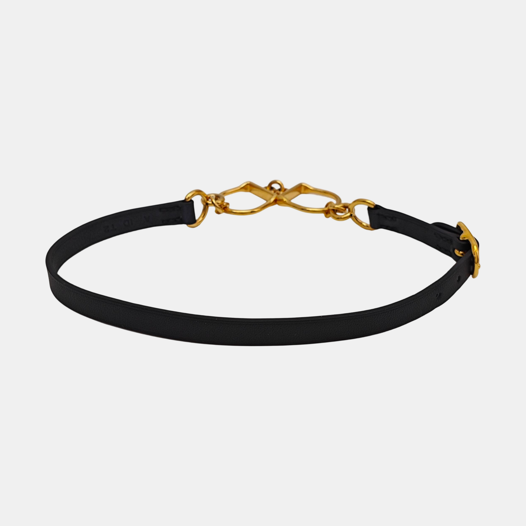 Etrier Leather Black Necklace