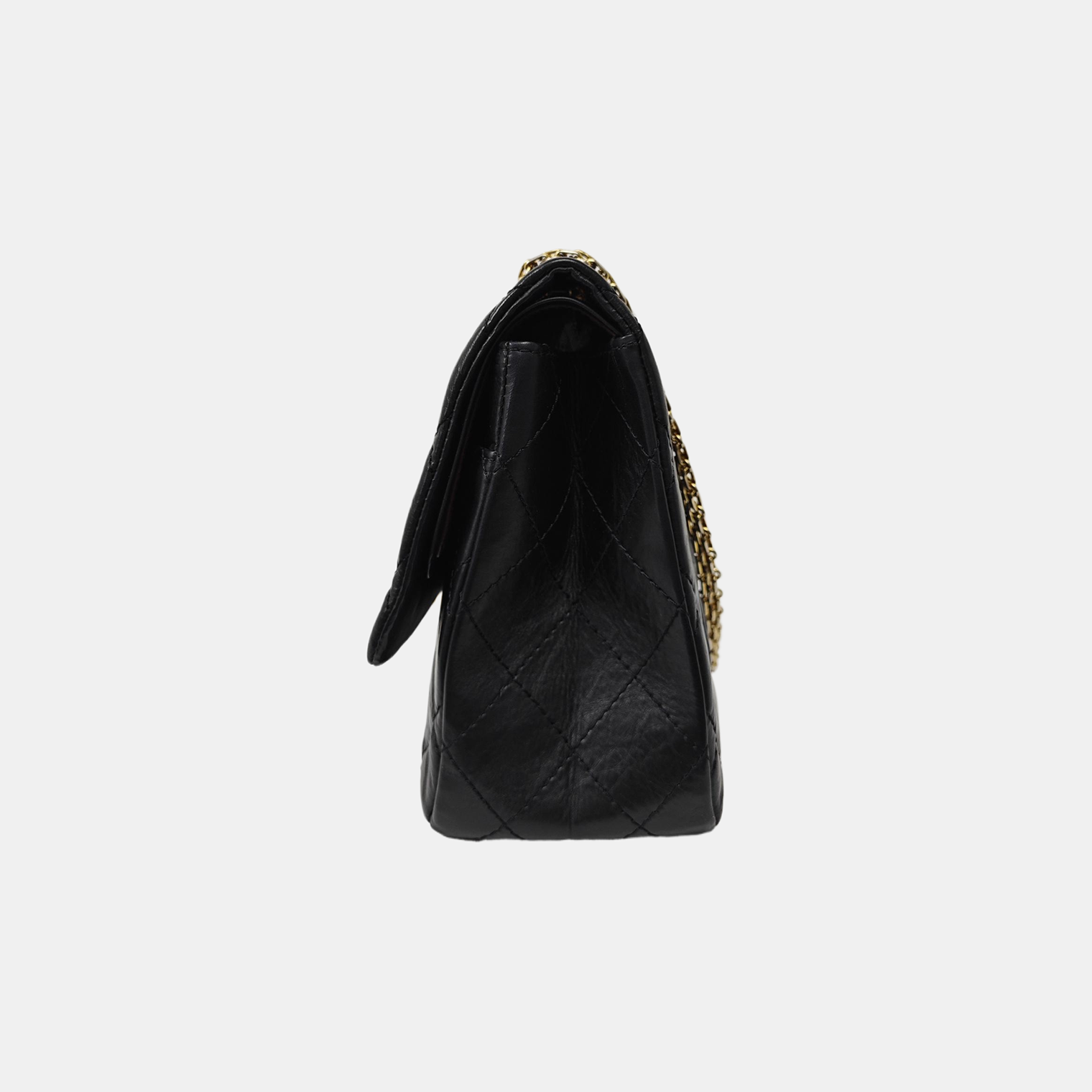 2.55 Maxi Quilted Calfskin Black