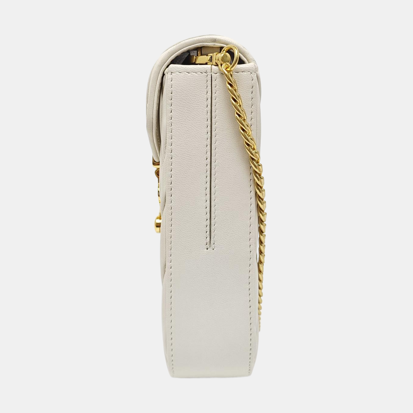 Matelassé Quilted Lambskin White