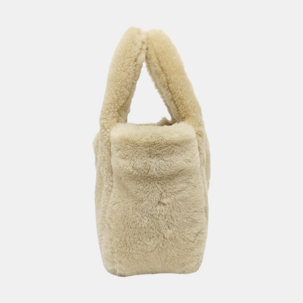 Sheepskin Tote Bag Mini Beige