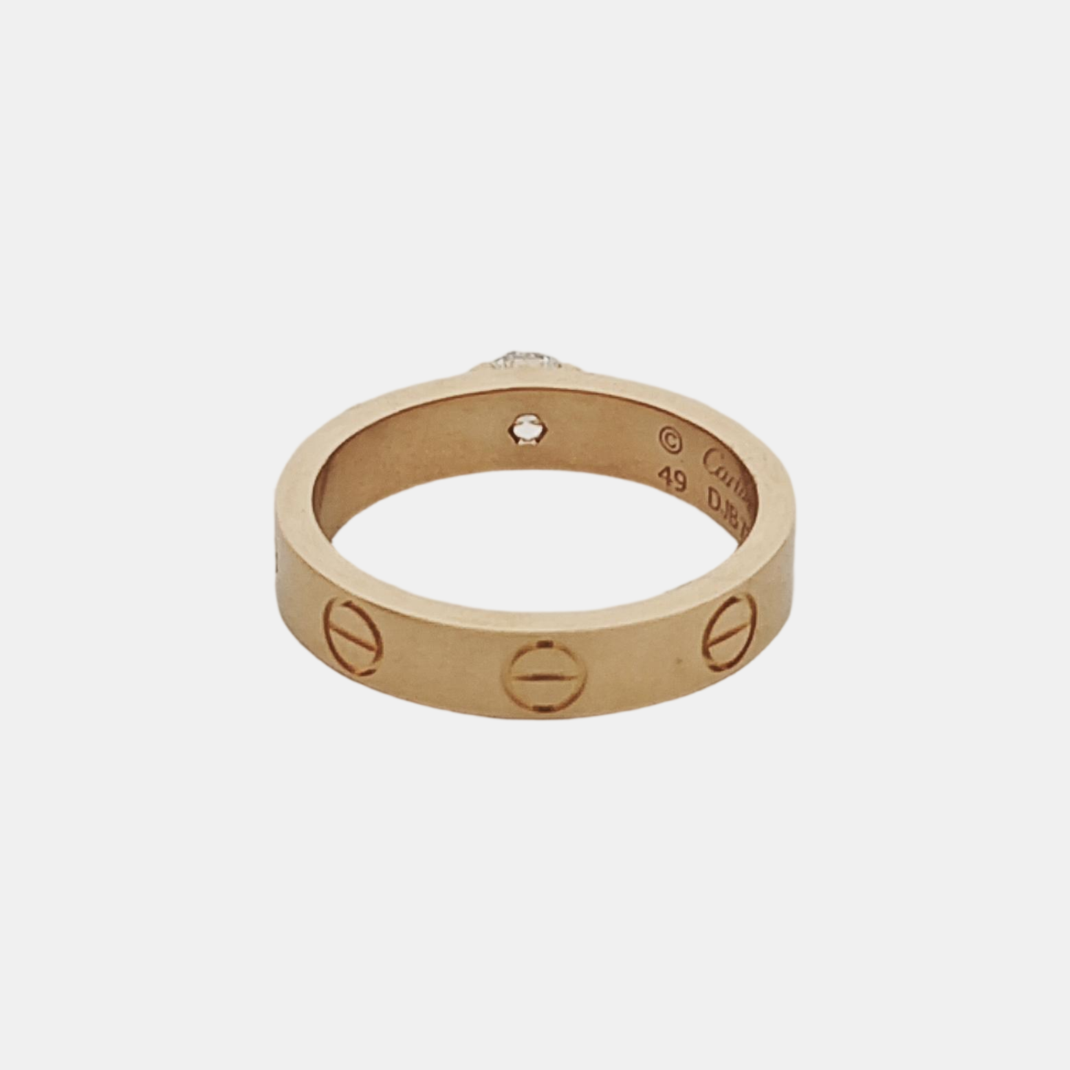 LOVE 18k Rose Gold Ring EU 49