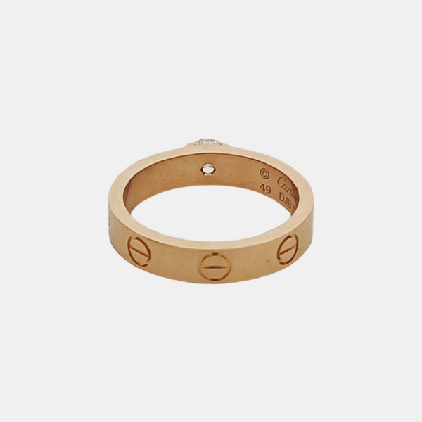 LOVE 18k Rose Gold Ring EU 49