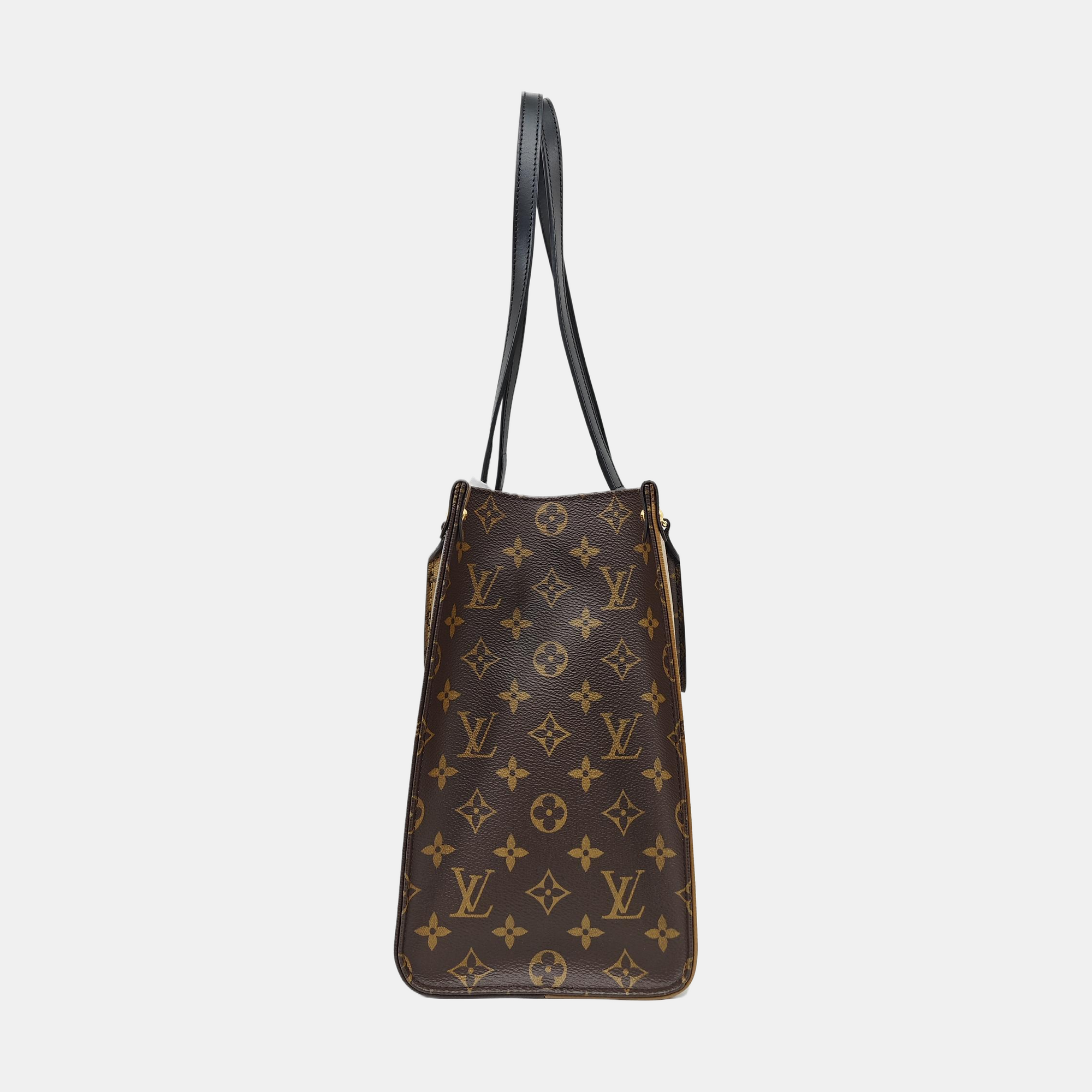 ONTHEGO MM Monogram Coated Canvas Brown