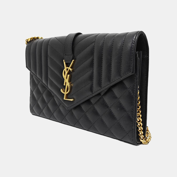 MONOGRAM Medium Chevron Calfskin Black