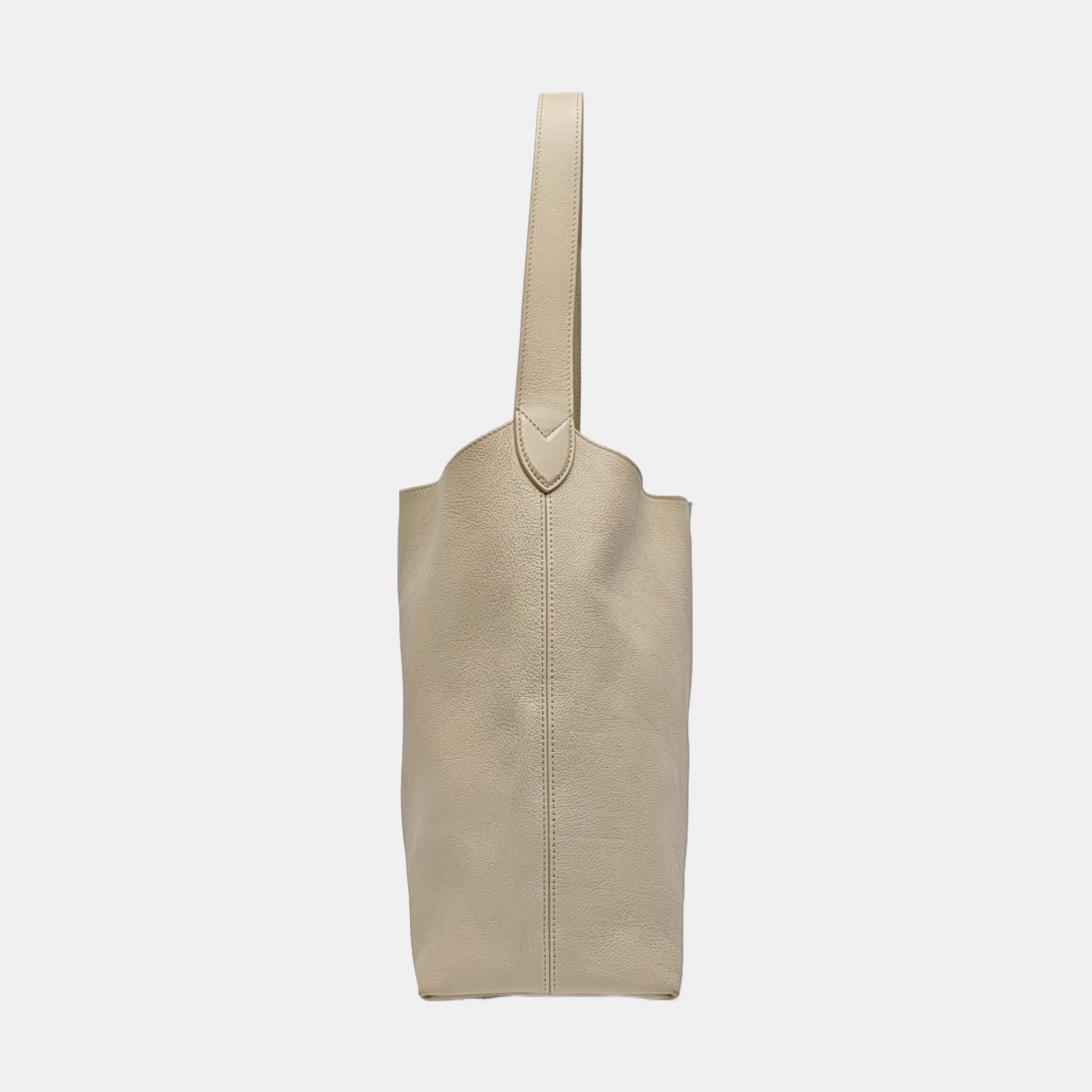 LOW KEY HOBO MM Monogram Calfskin Beige