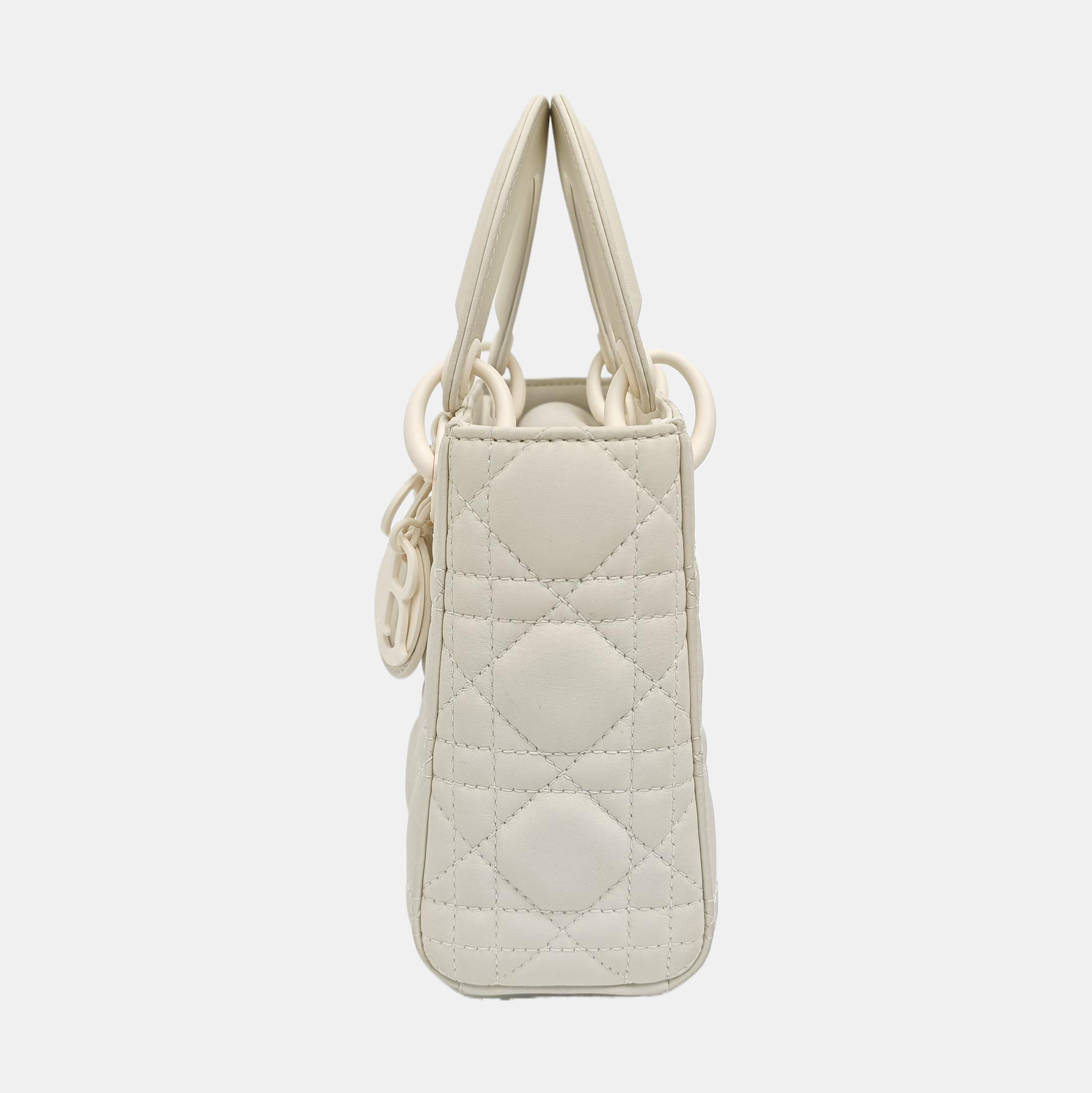 Lady Dior Mini Cannage Lambskin White