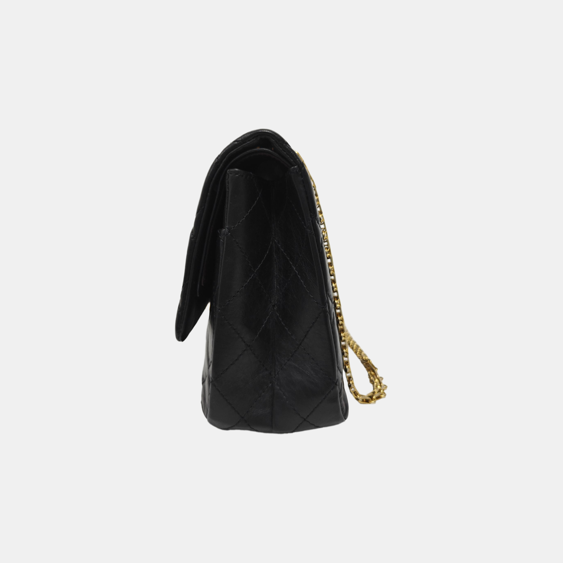 2.55 Maxi Quilted Calfskin Black