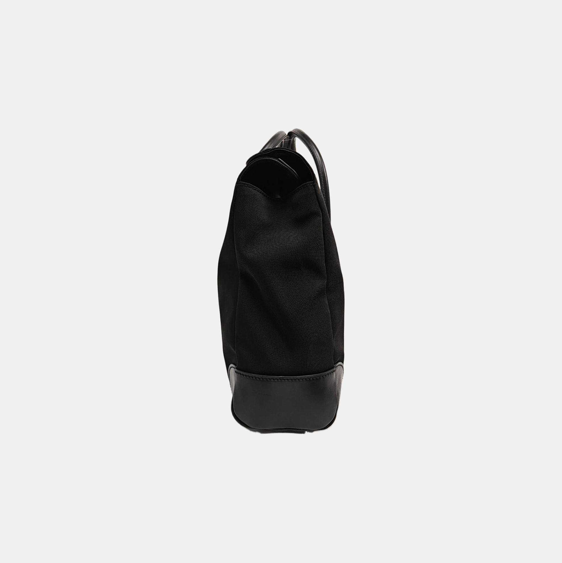 Canvas Top Handle Bag Black