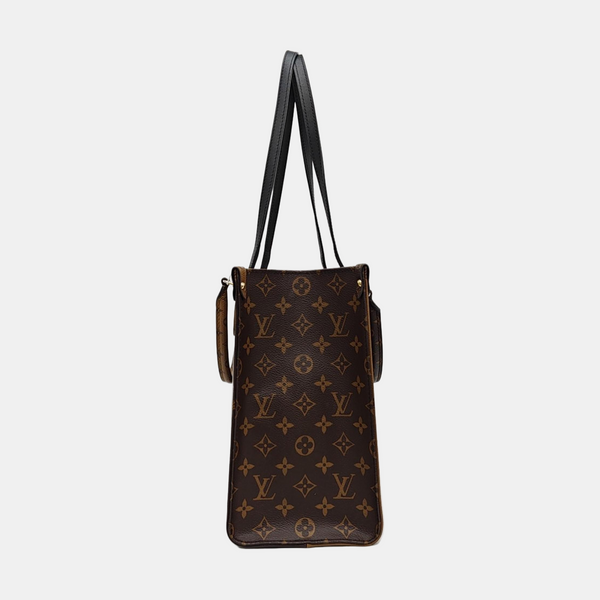 ONTHEGO MM Monogram Coated Canvas Brown