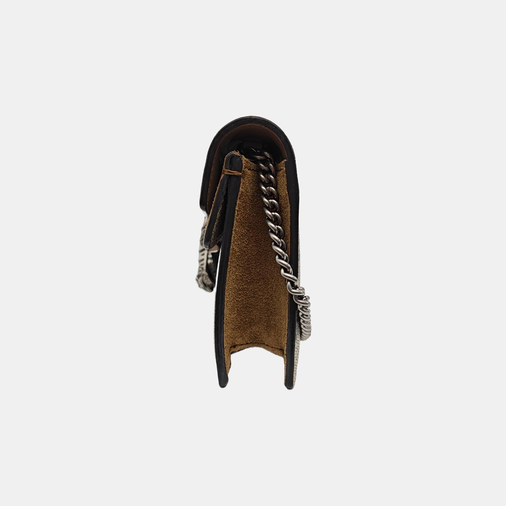 Dionysus Super Mini Monogram Coated Canvas Beige