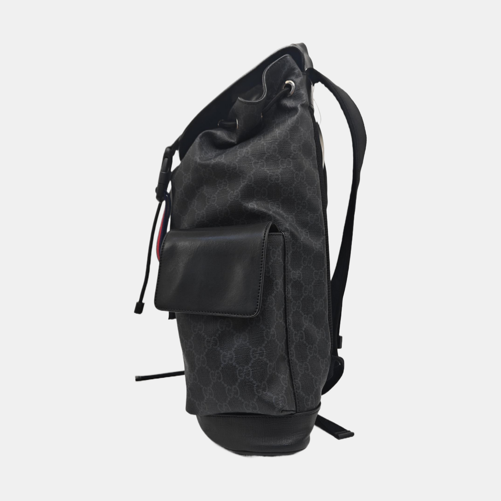 GG Supreme Monogram Coated Canvas Gray
