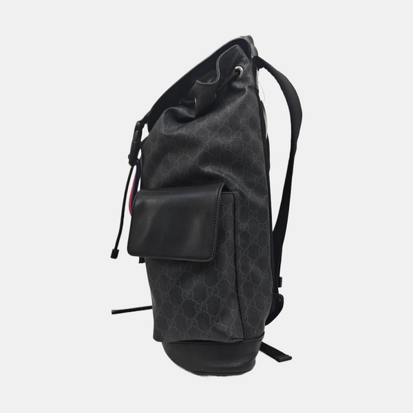 GG Supreme Monogram Coated Canvas Gray