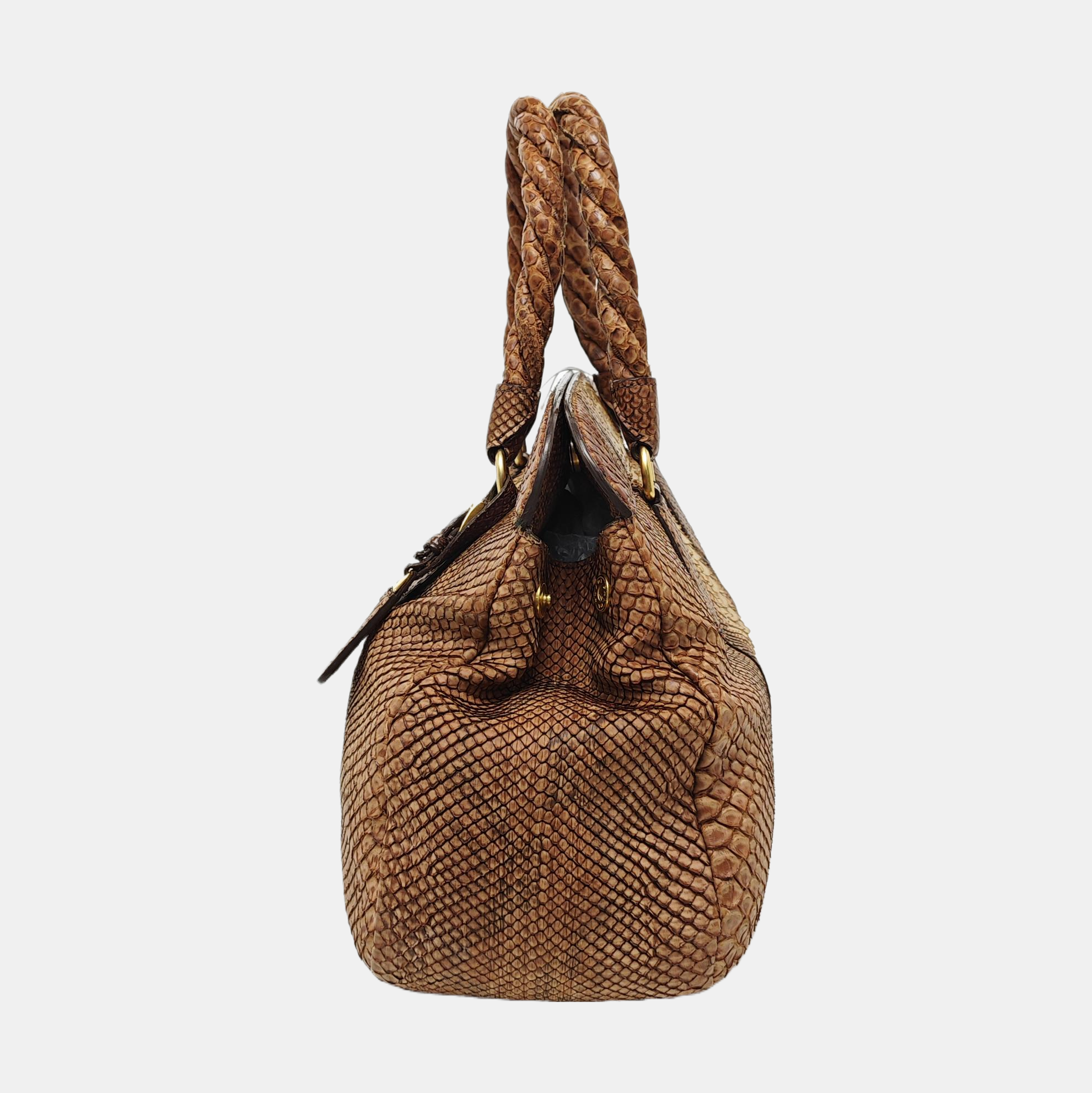 Python Tote Bag Brown