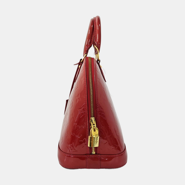 ALMA PM Monogram Patent Leather Red