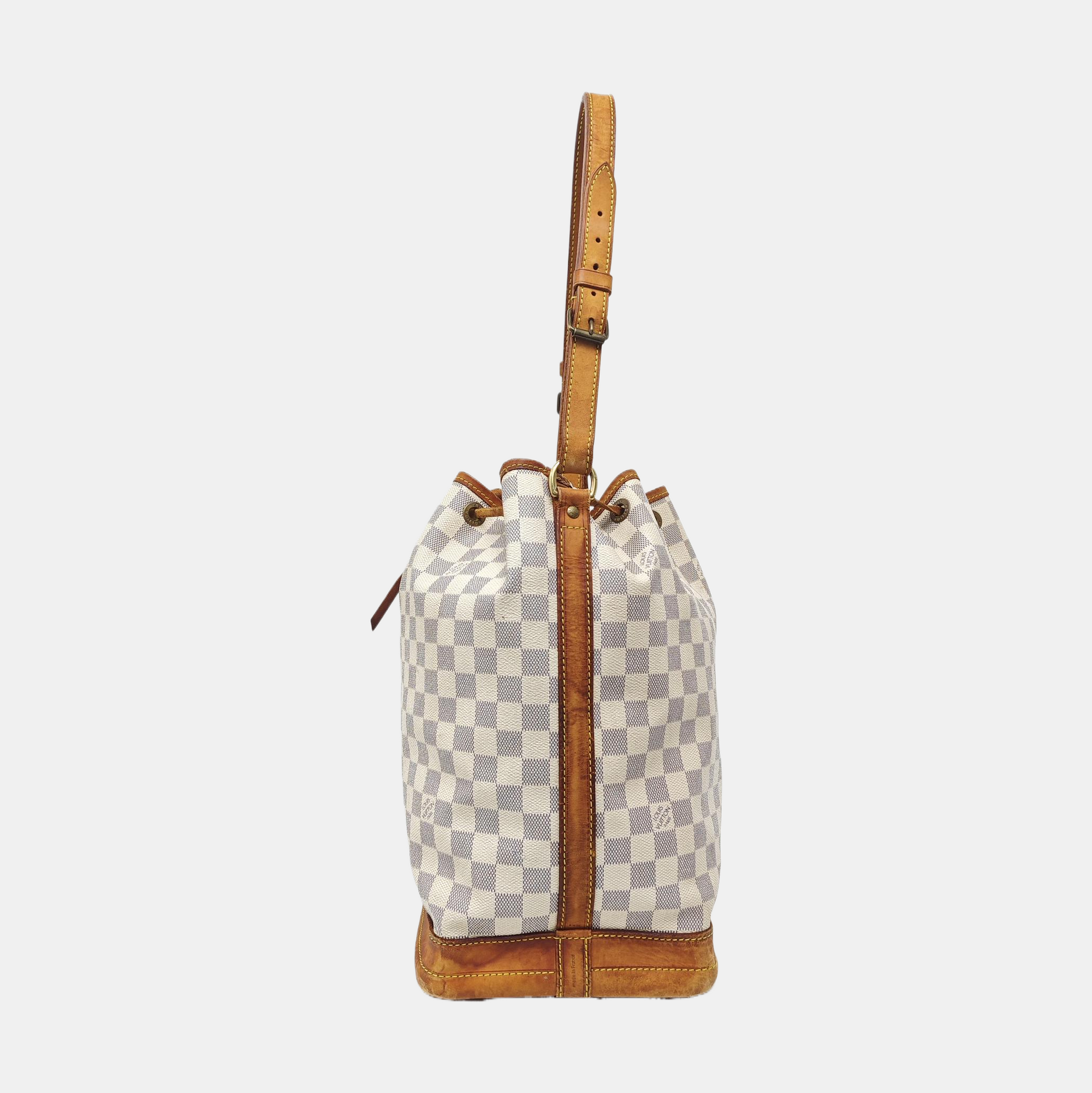 NOÉ GM Damier Azur Coated Canvas White