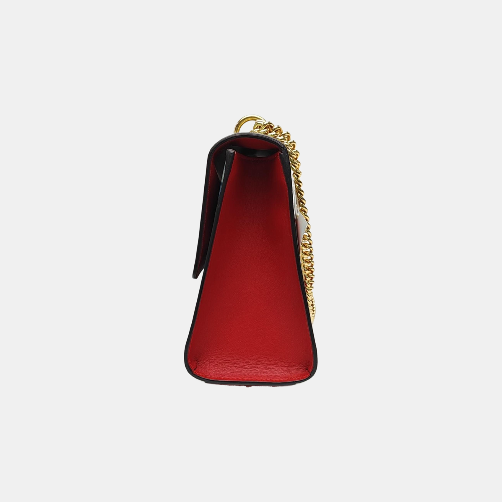Padlock Medium Monogram Coated Canvas Black