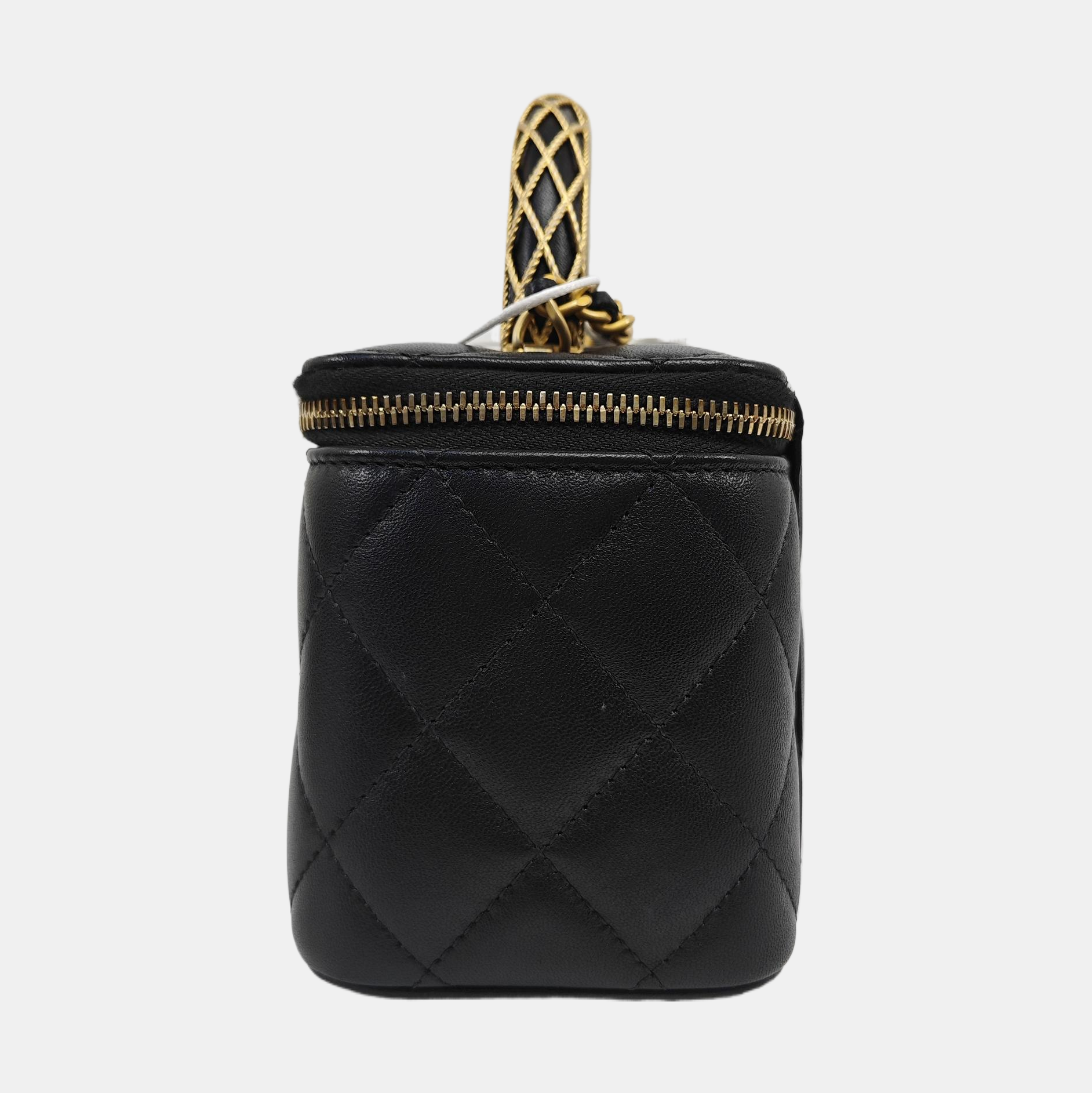 VANITY CASE Small Quilted Lambskin Black