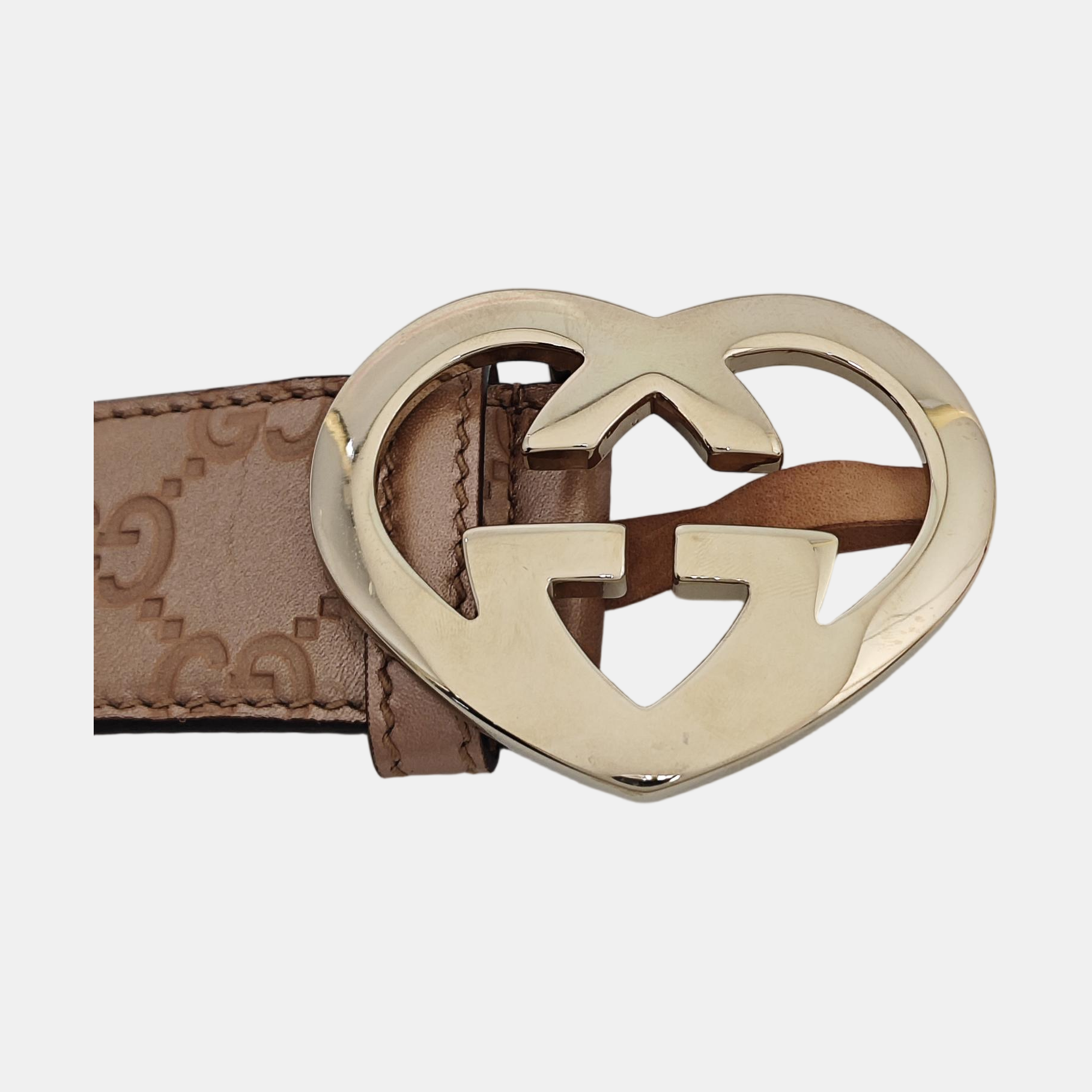Leather Belt Beige
