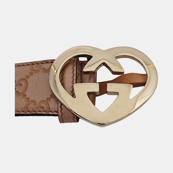 Leather Belt Beige