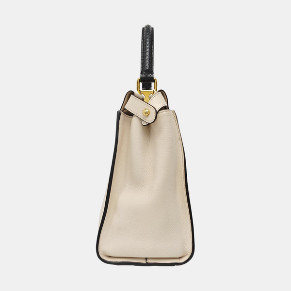 Peekaboo Medium Calfskin White