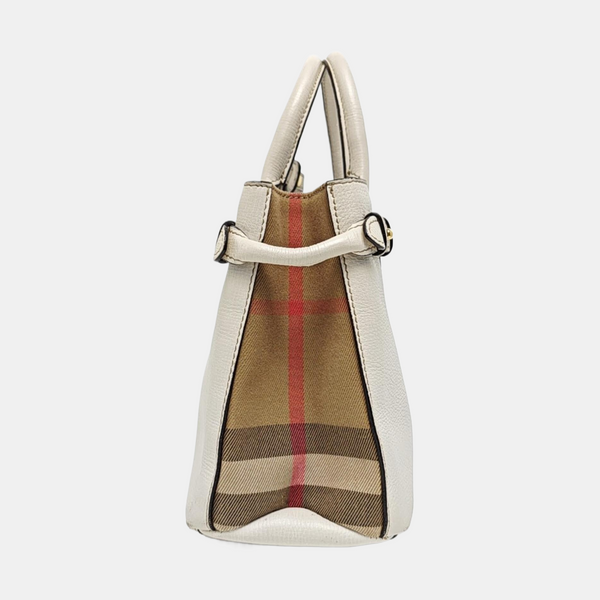 The Banner Small Calfskin Beige